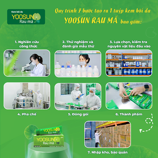 Tự tin với chất lượng: Nhà máy sản xuất kem Yoosun rau má đạt chuẩn cGMP - ASEAN