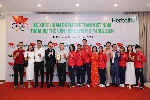Herbalife Việt Nam đồng hành cùng Ủy Ban Olympic Việt Nam tổ chức Lễ Xuất Quân cho các vận động viên Đoàn Thể Thao Việt Nam tham dự Olympic Paris 2024